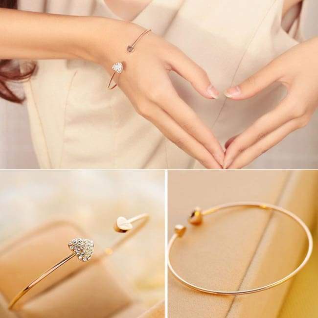 Double Heart Bangle Jewelry